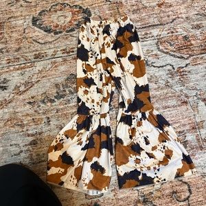 Toddler Bell Bottoms Cowprint
